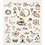 Creativ Company Stickers, voorjaar en Pasen, vel 15x16,5 cm, ca. 34 stuk, 1 vel