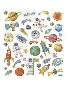 Creativ Company Stickers, ruimte, vel 15x16,5 cm, 1 vel