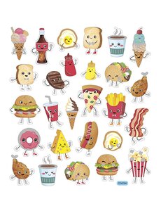 Creativ Company Stickers, fast food, vel 15x16,5 cm, 1 vel
