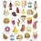 Creativ Company Stickers, fast food, vel 15x16,5 cm, 1 vel