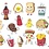 Creativ Company Stickers, fast food, vel 15x16,5 cm, 1 vel