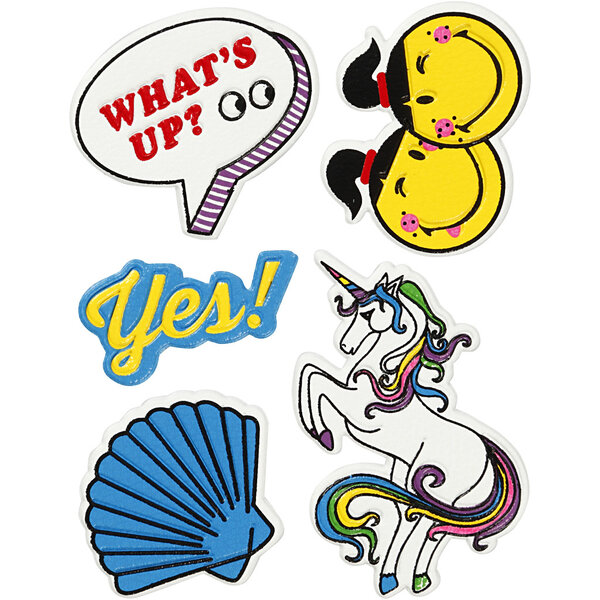Creativ Company Soft Stickers , Whats up, vel 12,2x17,75 cm, 1 vel