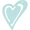 Creativ Company Hart, afm 55x45 mm, dikte 2 mm, turquoise, 10 stuk/ 1 doos
