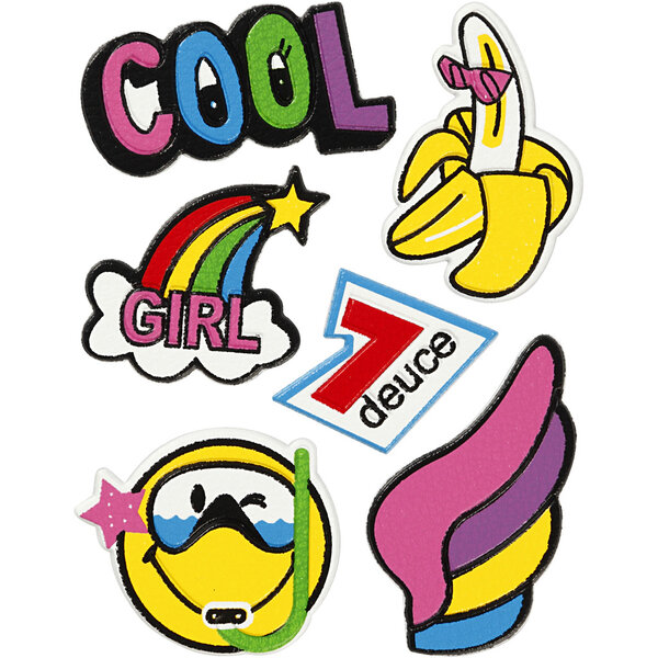Creativ Company Soft Stickers , Cool Girl, vel 12,2x17,75 cm, 1 vel