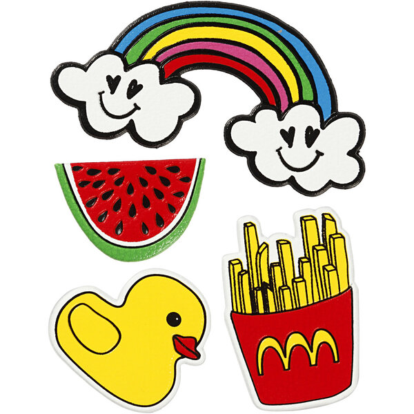 Creativ Company Soft Stickers , Summer Fun, vel 12,2x17,75 cm, 1 vel