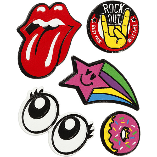 Creativ Company Soft Stickers , Rock Out, vel 12,2x17,75 cm, 1 vel