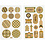 Creativ Company Stickers, tassenlabels en cirkels, vel 10x16 cm, 4 vel/ 1 doos