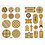 Creativ Company Stickers, tassenlabels en cirkels, vel 10x16 cm, 4 vel/ 1 doos