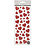 Creativ Company Glitterstickers, harten, vel 10x24 cm, ca. 84 stuk, rood, 2 vel/ 1 doos