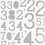 Creativ Company Glitterstickers, cijfers, vel 10x24 cm, zilver, 2 vel/ 1 doos