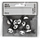 Creativ Company Knijper met voetbal, afm 14x25 mm, dikte 12 mm, zwart, 10 stuk/ 1 doos