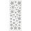 Creativ Company Glitterstickers, sterren, vel 10x24 cm, ca. 110 stuk, zilver, 2 vel/ 1 doos