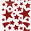 Creativ Company Glitterstickers, sterren, vel 10x24 cm, ca. 110 stuk, rood, 2 vel/ 1 doos