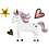 Creativ Company Stickers, eenhoorn, vel 15x16,5 cm, 1 vel