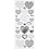 Creativ Company Stickers, harten, vel 10x24 cm, ca. 25 stuk, zilver, 1 vel