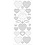 Creativ Company Stickers, harten, vel 10x24 cm, ca. 25 stuk, zilver, 1 vel