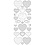 Creativ Company Stickers, harten, vel 10x24 cm, ca. 25 stuk, zilver, 1 vel