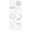 Creativ Company Stickers, thank you, vel 10x24 cm, ca. 13 stuk, zilver, 1 vel