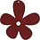 Creativ Company Bloem, afm 57x51 mm, dikte 2 mm, wijnrood, 10 stuk/ 1 doos