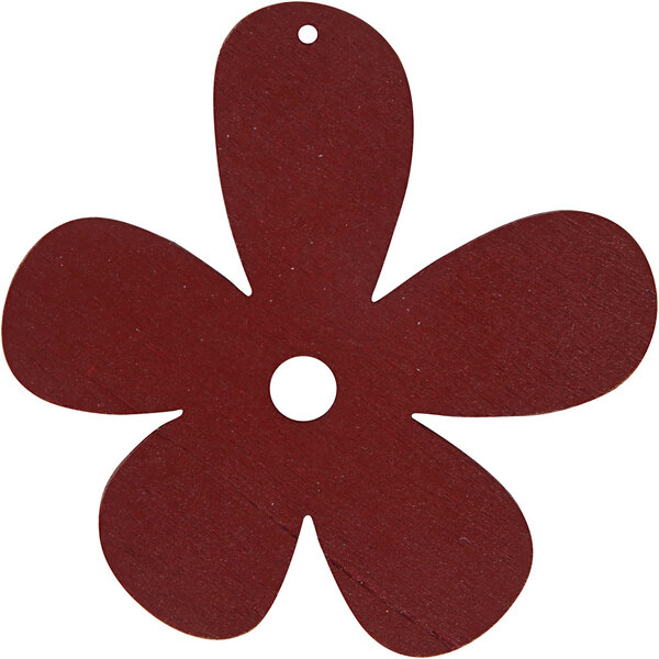Creativ Company Bloem, afm 57x51 mm, dikte 2 mm, wijnrood, 10 stuk/ 1 doos