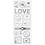 Creativ Company Stickers, love, vel 10x24 cm, ca. 14 stuk, zilver, 1 vel