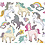 Creativ Company Stickers, unicorns, vel 15x16,5 cm, ca. 27 stuk, 1 vel