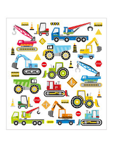 Creativ Company Stickers, bouwplaats voertuigen, vel 15x16,5 cm, 1 vel
