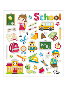Creativ Company Stickers, school, vel 15x16,5 cm, 1 vel
