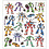 Creativ Company Stickers, transformers, vel 15x16,5 cm, ca. 19 stuk, 1 vel