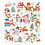 Creativ Company Stickers, skieende sneeuwpoppen, vel 15x16,5 cm, ca. 24 stuk, 1 vel
