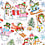 Creativ Company Stickers, skieende sneeuwpoppen, vel 15x16,5 cm, ca. 24 stuk, 1 vel