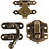 Creativ Company Mini beslag, afm 16x19-19x29,5 mm, antiek goud, 15 set/ 1 doos