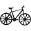 Creativ Company Label, fiets, afm 77x48 mm, zwart, 10 stuk/ 1 doos