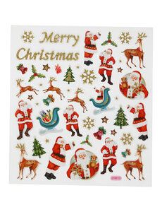 Creativ Company Stickers, kerstman met rendier, vel 15x16,5 cm, 1 vel