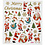 Creativ Company Stickers, kerstman met rendier, vel 15x16,5 cm, ca. 46 stuk, 1 vel