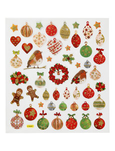 Creativ Company Stickers, kerstballen, vel 15x16,5 cm, 1 vel