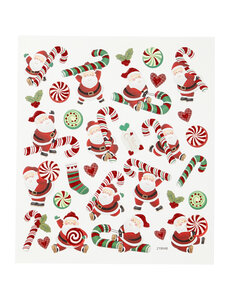 Creativ Company Stickers, kerstman met zuurstok, vel 15x16,5 cm, 1 vel