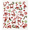 Creativ Company Stickers, kerstman met zuurstok, vel 15x16,5 cm, ca. 31 stuk, 1 vel