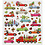 Creativ Company Stickers, naar huis rijden met kerst, vel 15x16,5 cm, ca. 34 stuk, 1 vel