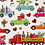 Creativ Company Stickers, naar huis rijden met kerst, vel 15x16,5 cm, ca. 34 stuk, 1 vel