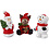 Miniatuur figuren, kerstman, rendier en sneeuwpop, H: 35 mm, L: 10 mm, 3 stuk/ 1 doos