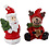 Miniatuur figuren, kerstman, rendier en sneeuwpop, H: 35 mm, L: 10 mm, 3 stuk/ 1 doos