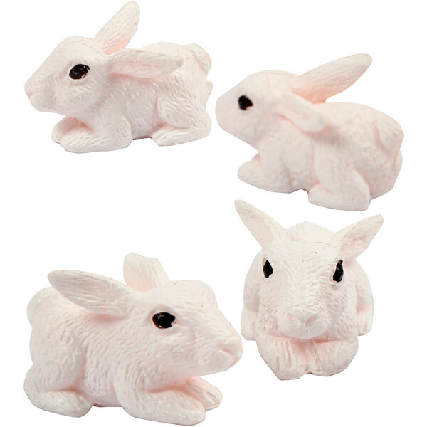 Creativ Company Miniatuur figuren, H: 10 mm, 4 stuk/ 1 doos