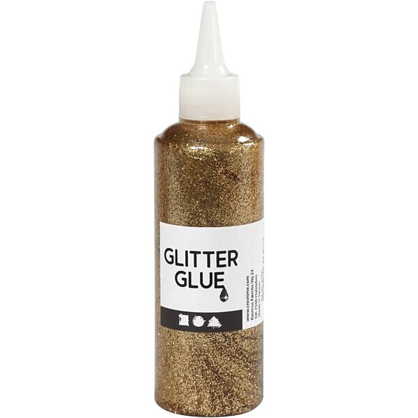 Creativ Company Glitterlijm, goud, 118 ml/ 1 fles