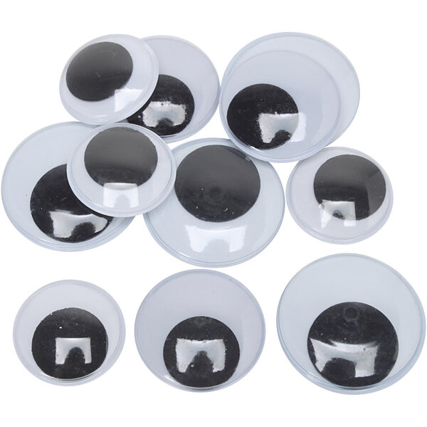 Creativ Company Wiebelogen, afm 30+35+40 mm, Maxi, 150 paar, 300 stuk/ 1 doos