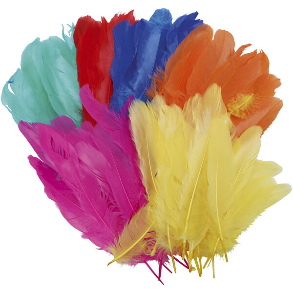 Creativ Company Veren, L: 8-14 cm, diverse kleuren, 120 stuk/ 1 zak