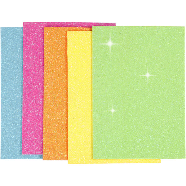 Creativ Company Foam vellen, A5, vel 150x210 mm, dikte 2 mm, diverse kleuren, 5 vel/ 1 doos