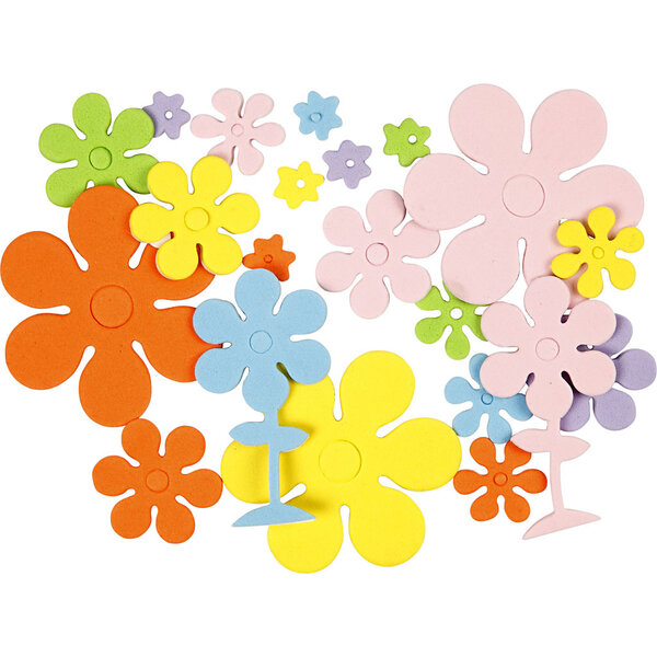 Creativ Company EVA Foam vormen, afm 10-60 mm, dikte 2 mm, diverse kleuren, 100 stuk/ 1 doos