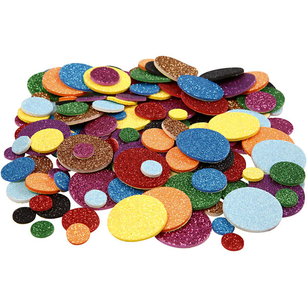 Creativ Company Foam Cirkels, d 12+20+32 mm, 1000 stuk/ 1 doos