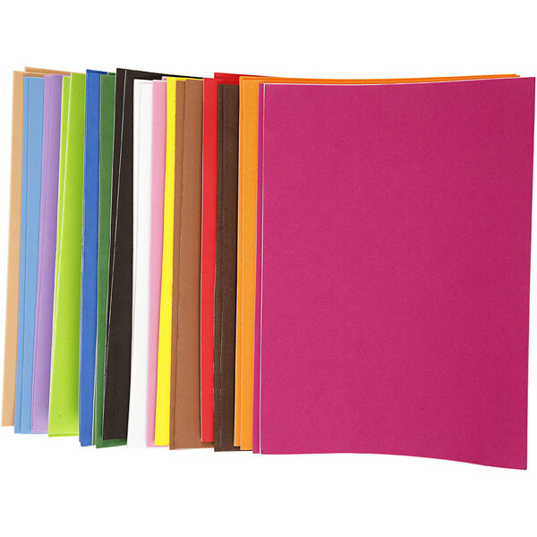Creativ Company Foam vellen, zelfklevend, A4, vel 210x297 mm, dikte 2 mm, 30 div vellen/ 1 doos